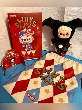 Pop Mart Why So Serious Hacipupu Shadow Joker vinyl plush pendant